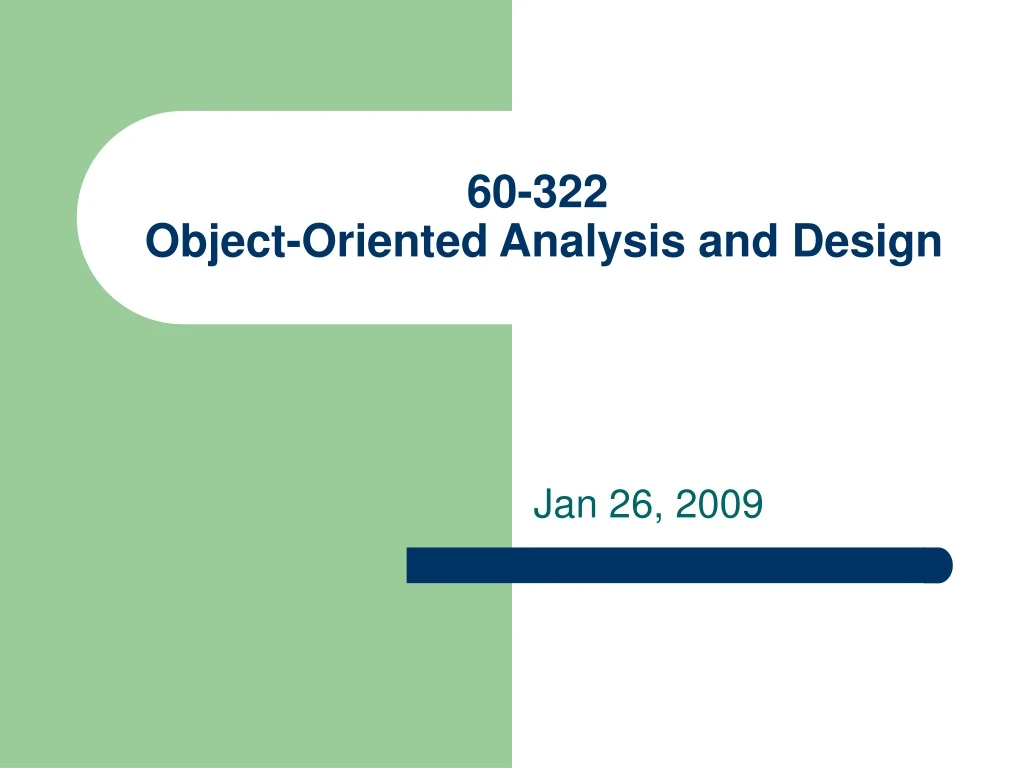 60 322 object oriented analysis and design