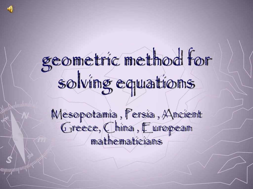 geometric method for solving equations