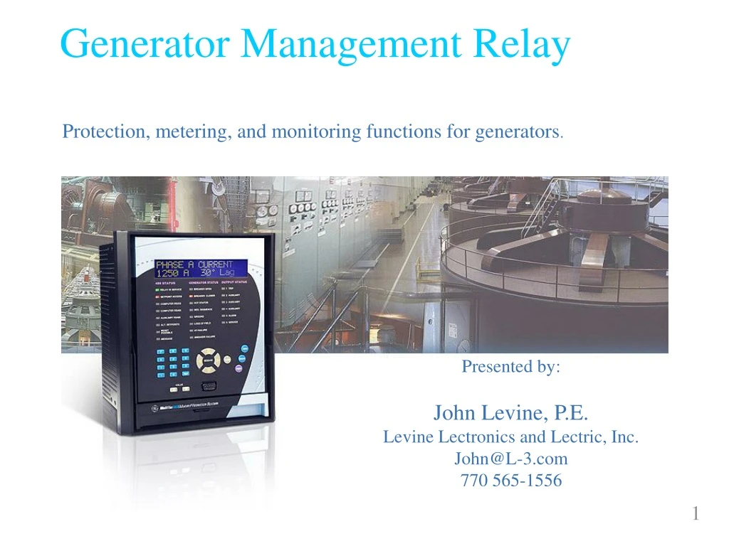 generator management relay