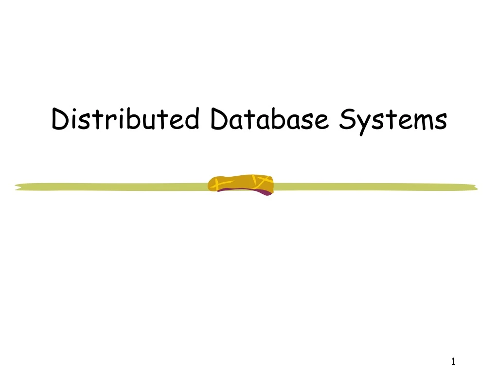 distributed database systems