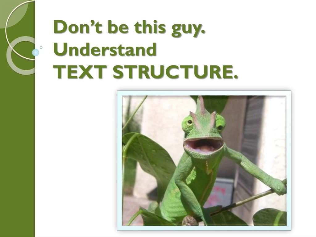don t be this guy understand text structure