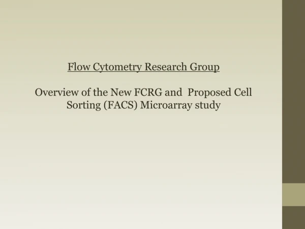 Flow Cytometry Research Group