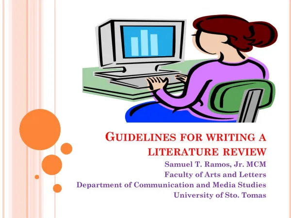 Guidelines for writing a literature review