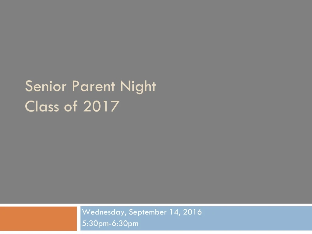 senior parent night class of 2017