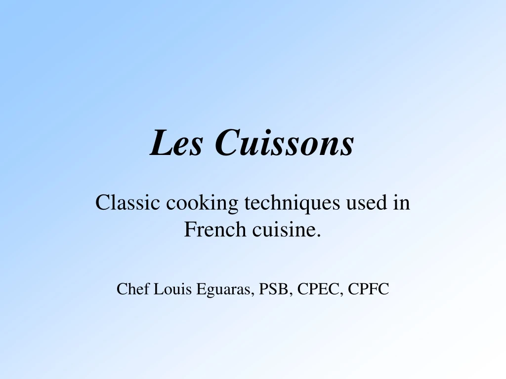 les cuissons