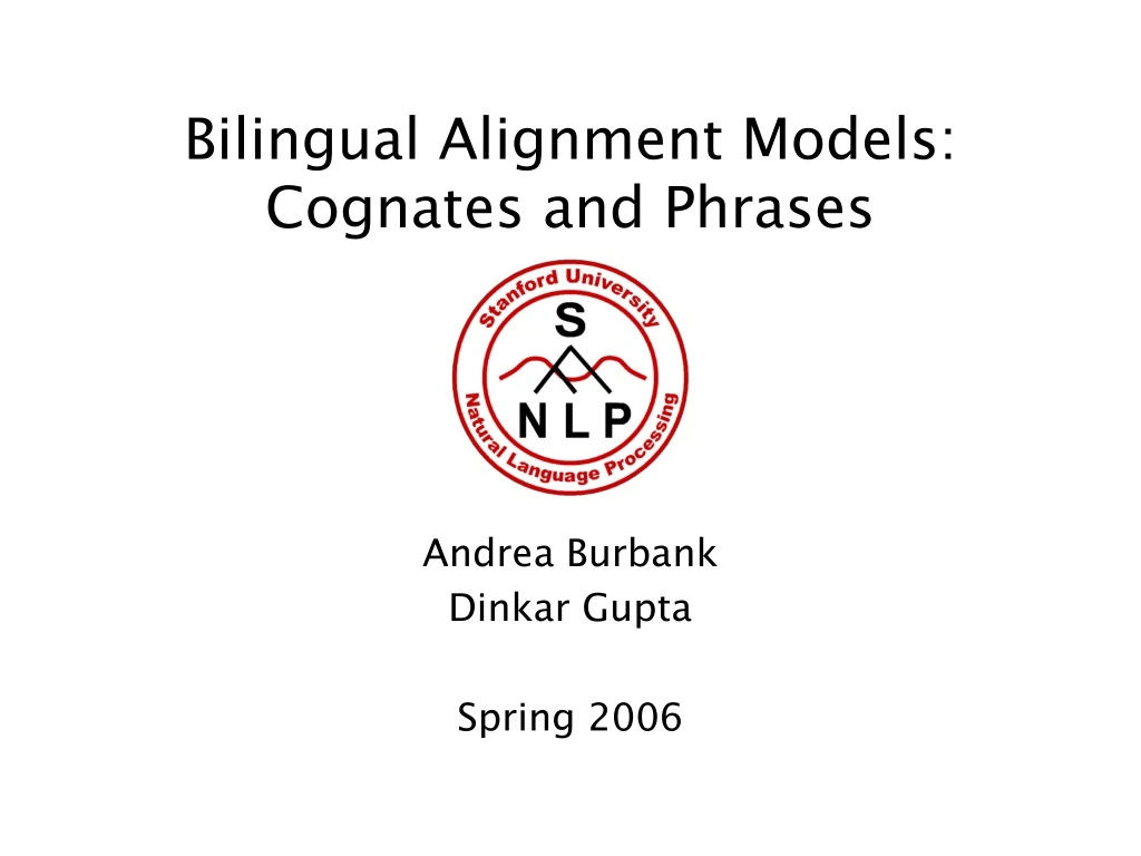 bilingual alignment models cognates and phrases