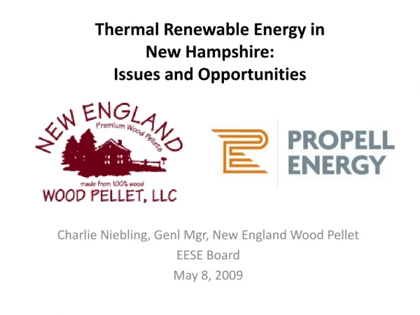 Thermal Renewable Energy in  New Hampshire:  Issues and Opportunities