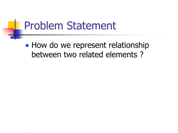 Problem Statement