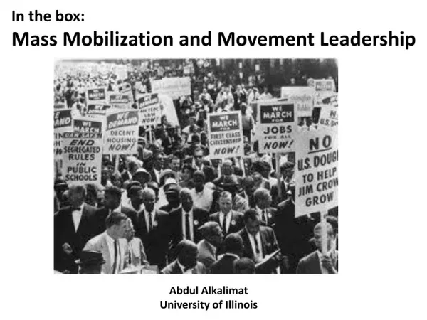 In the box: Mass Mobilization and Movement Leadership