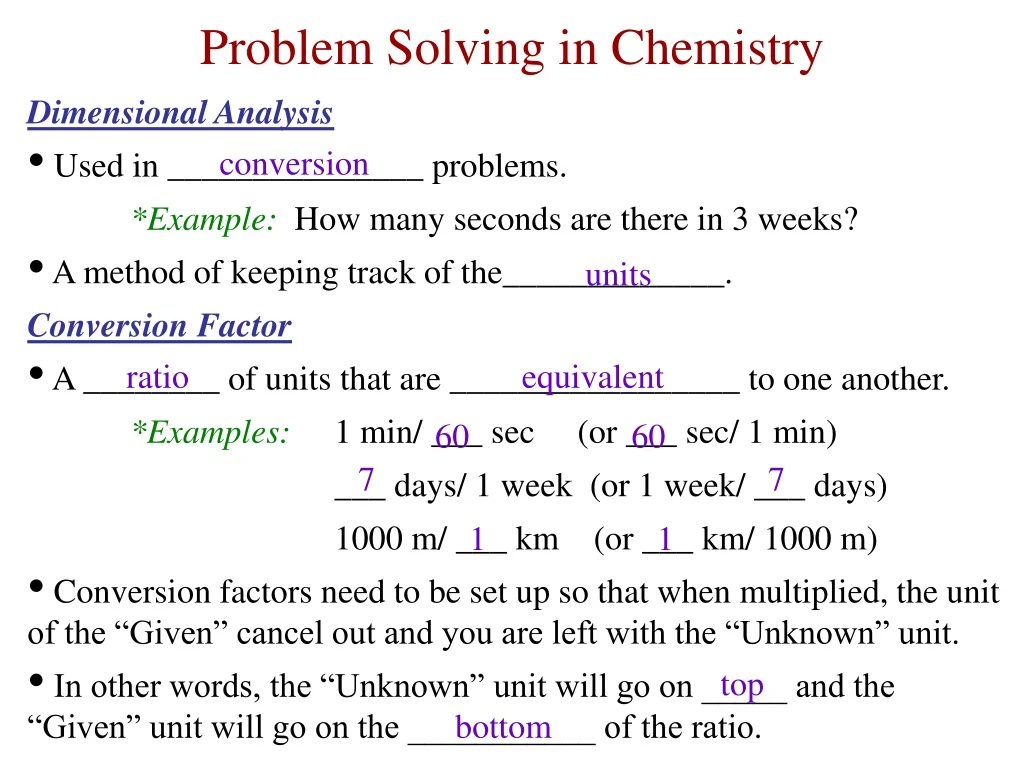 problem solving in chemistry