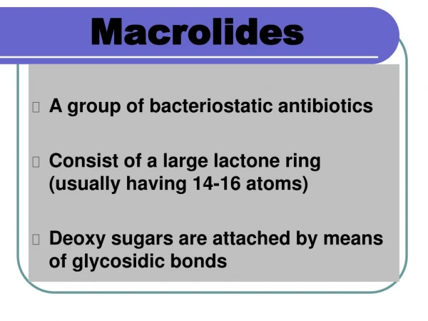 Macrolides