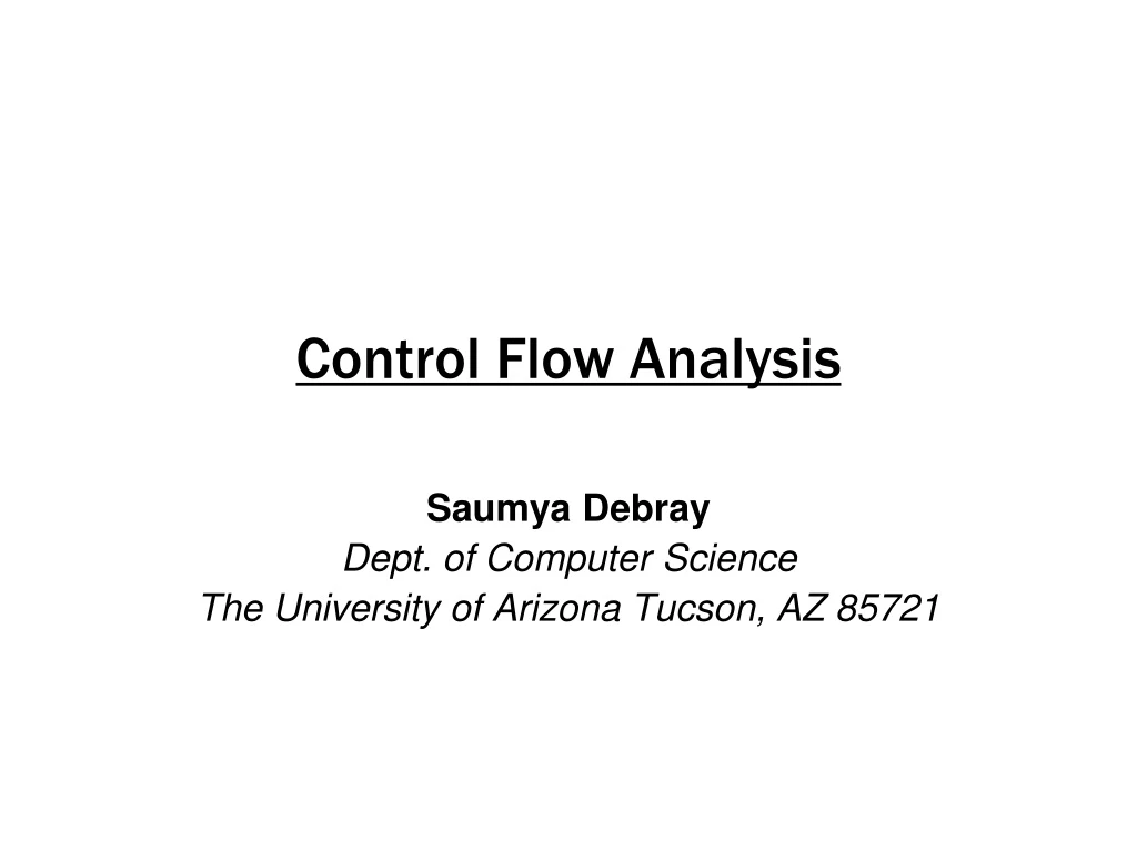 control flow analysis