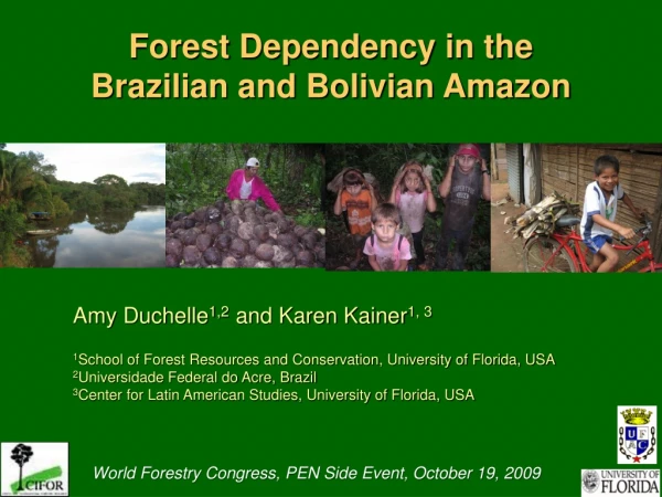 Forest Dependency in the  Brazilian and Bolivian Amazon