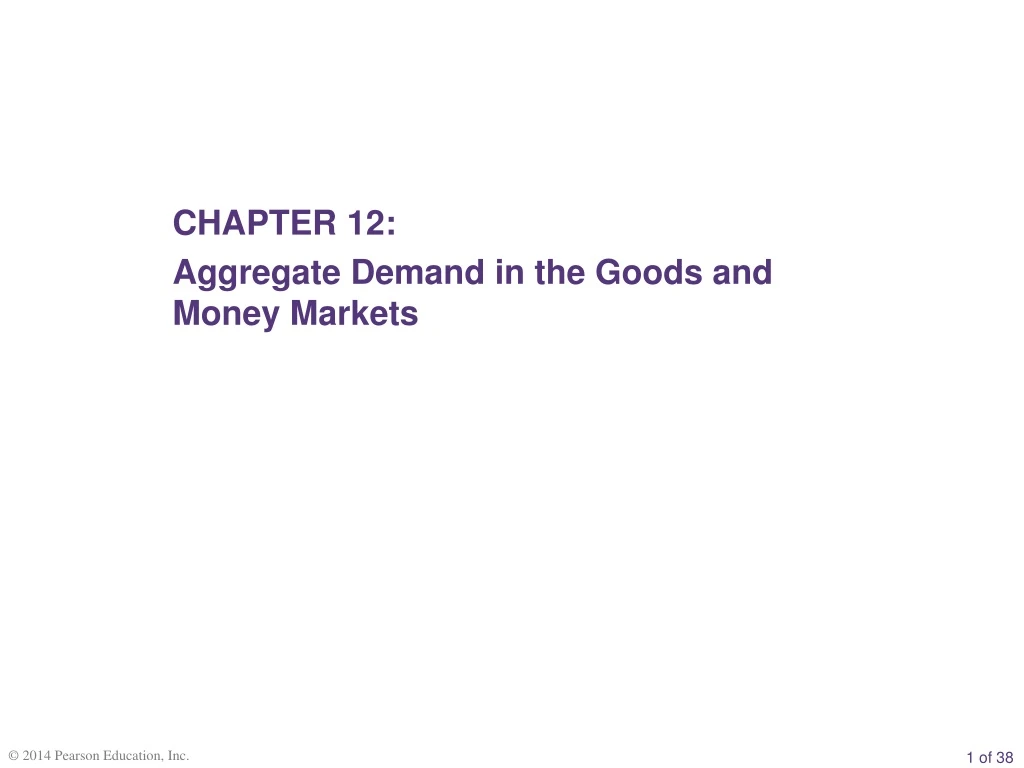 chapter 12 aggregate demand in the goods