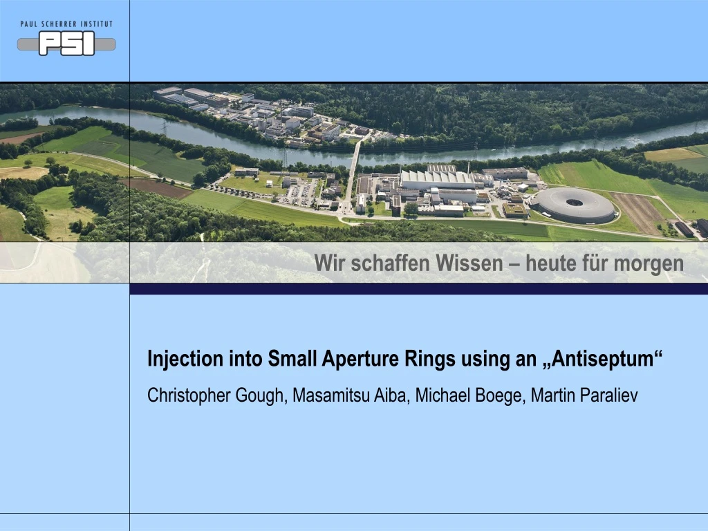 injection into small aperture rings using