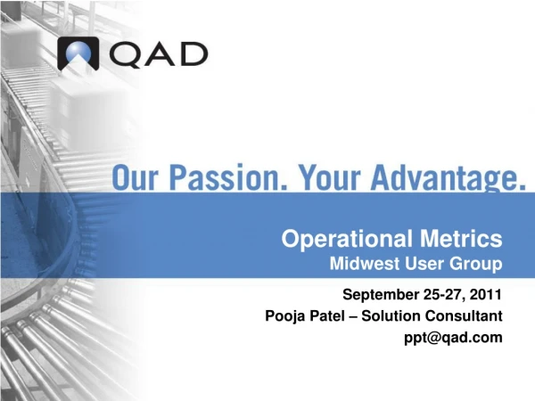 Operational Metrics Midwest User Group