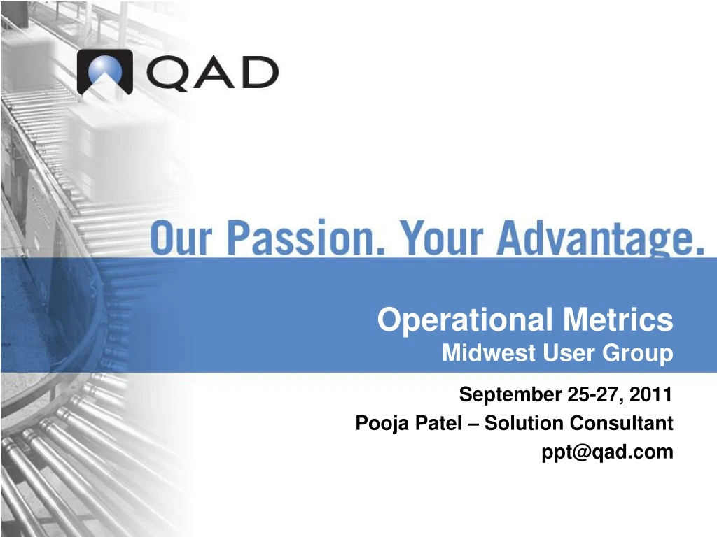 operational metrics midwest user group