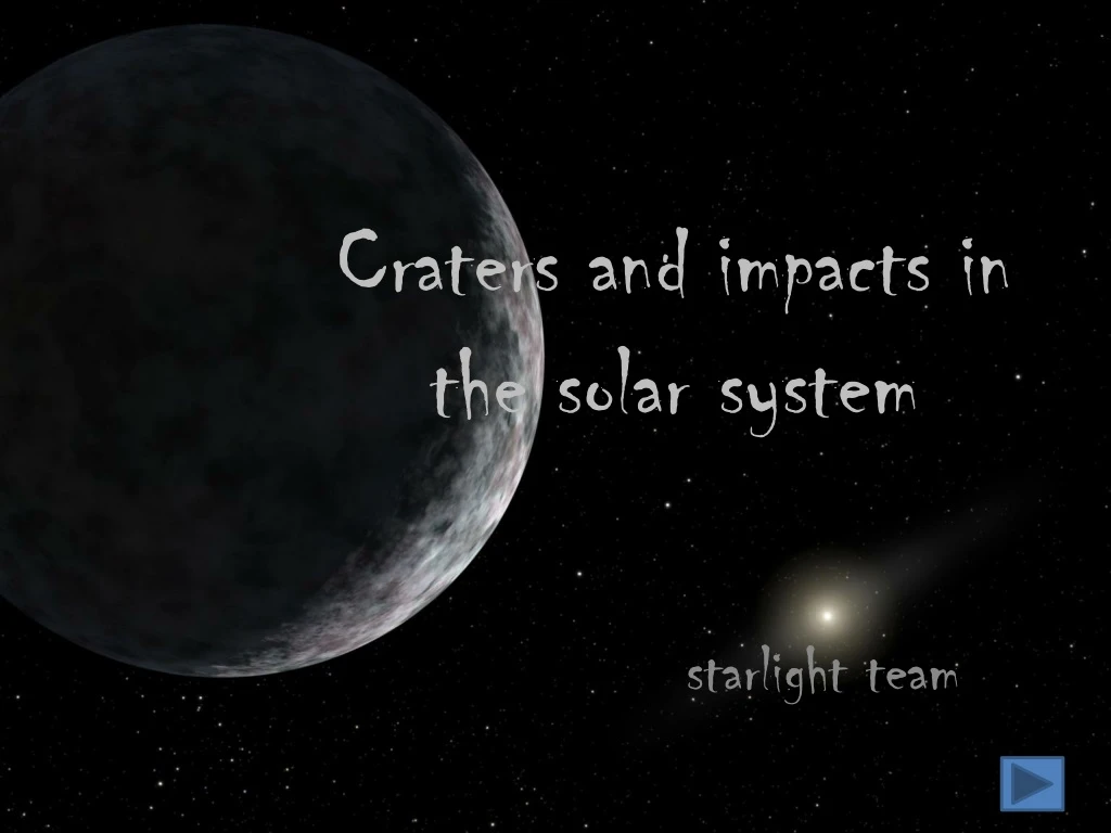 craters and impacts in the solar system