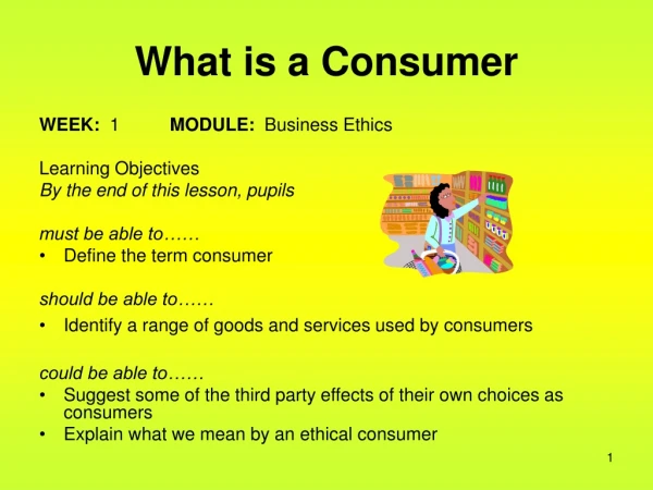 What is a Consumer