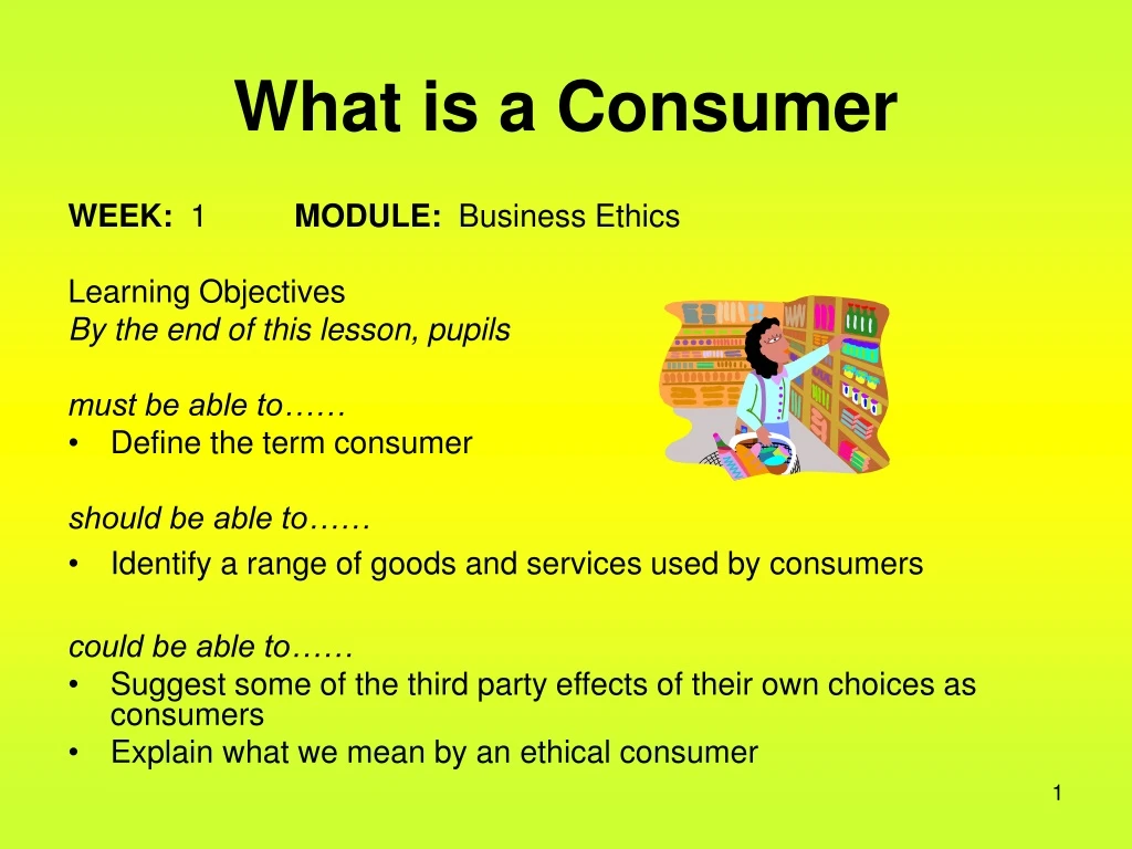 what is a consumer