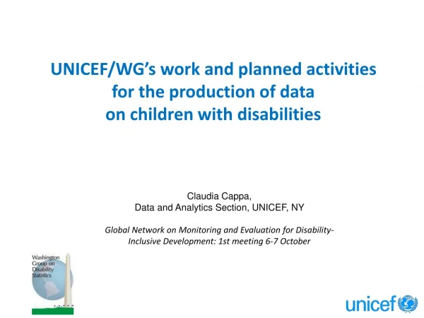 Claudia Cappa,  Data and Analytics Section, UNICEF, NY