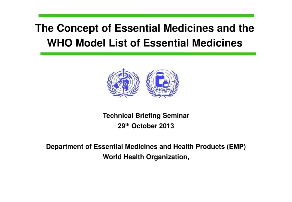 the concept of essential medicines