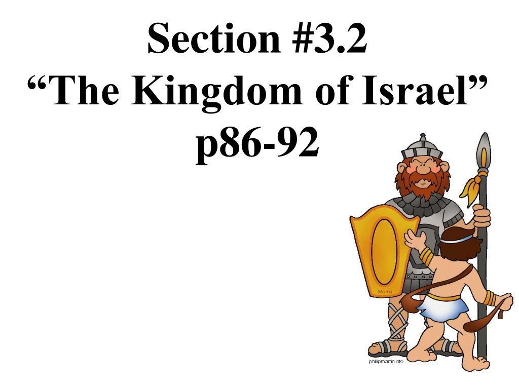 section 3 2 the kingdom of israel p86 92