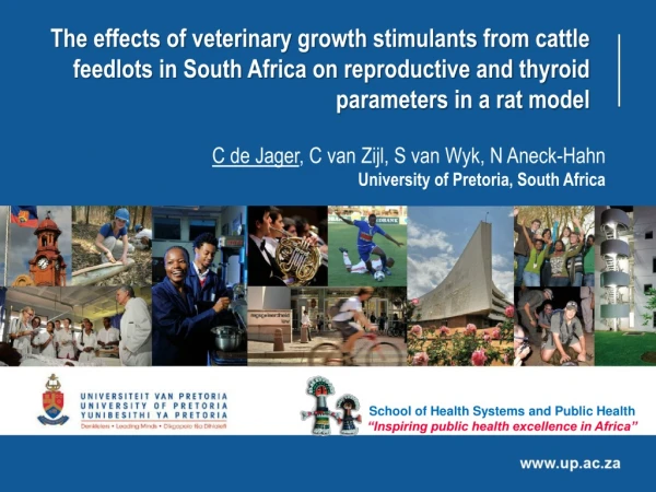 C de Jager , C van Zijl, S van Wyk, N Aneck-Hahn University of Pretoria, South Africa