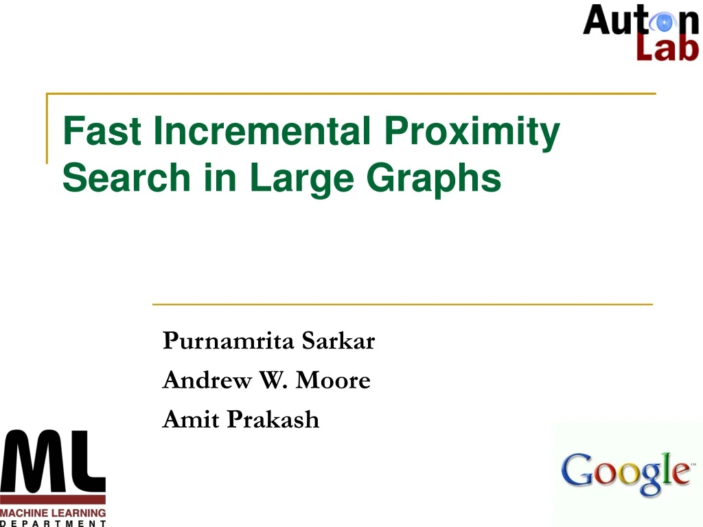 fast incremental proximity search in large graphs