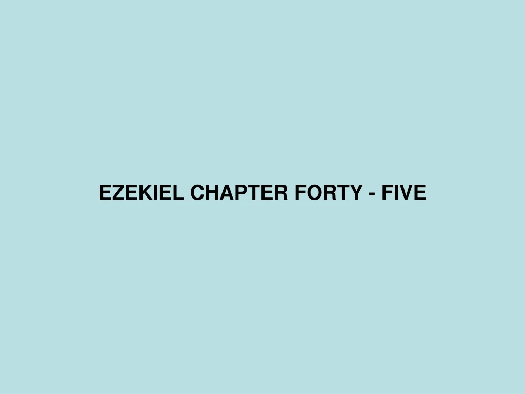 ezekiel chapter forty five