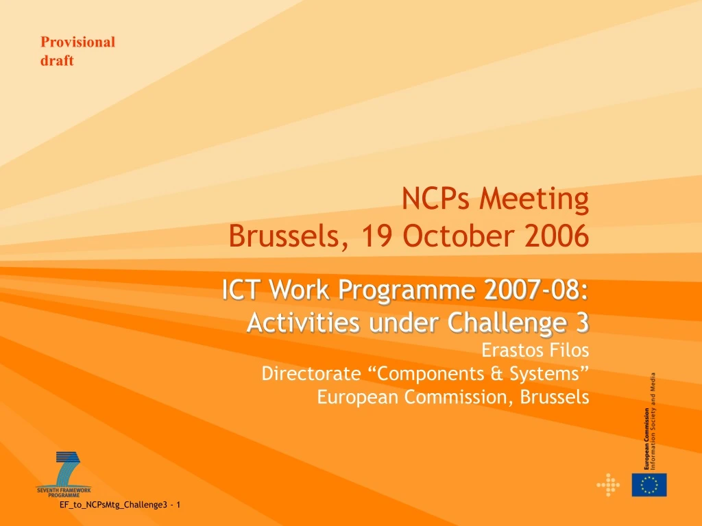 ncps meeting brussels 19 october 2006