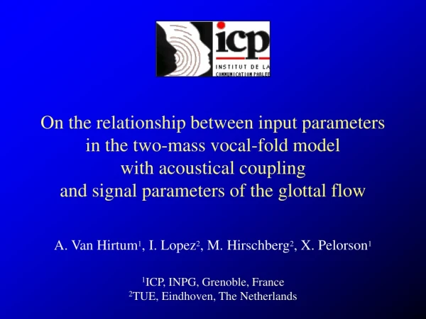 On the relationship between input parameters in the two-mass vocal-fold model