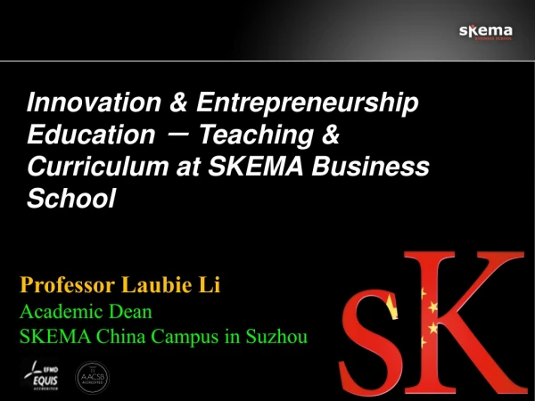 Innovation &amp; Entrepreneurship Education － Teaching &amp; Curriculum at SKEMA Business School