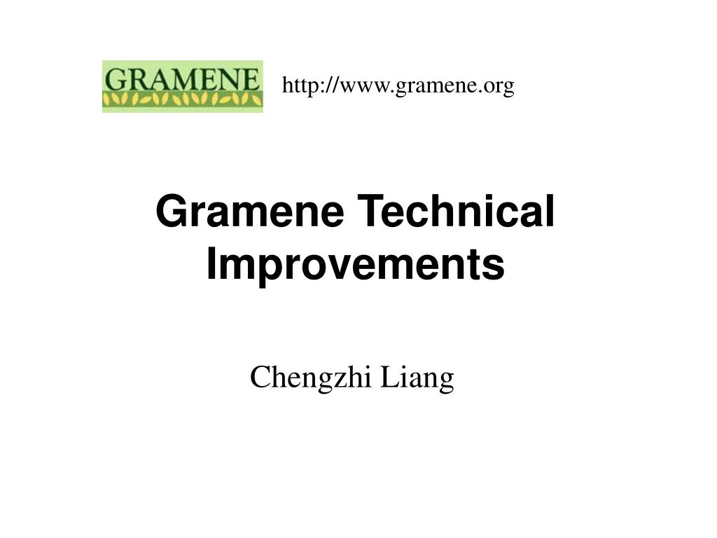 gramene technical improvements