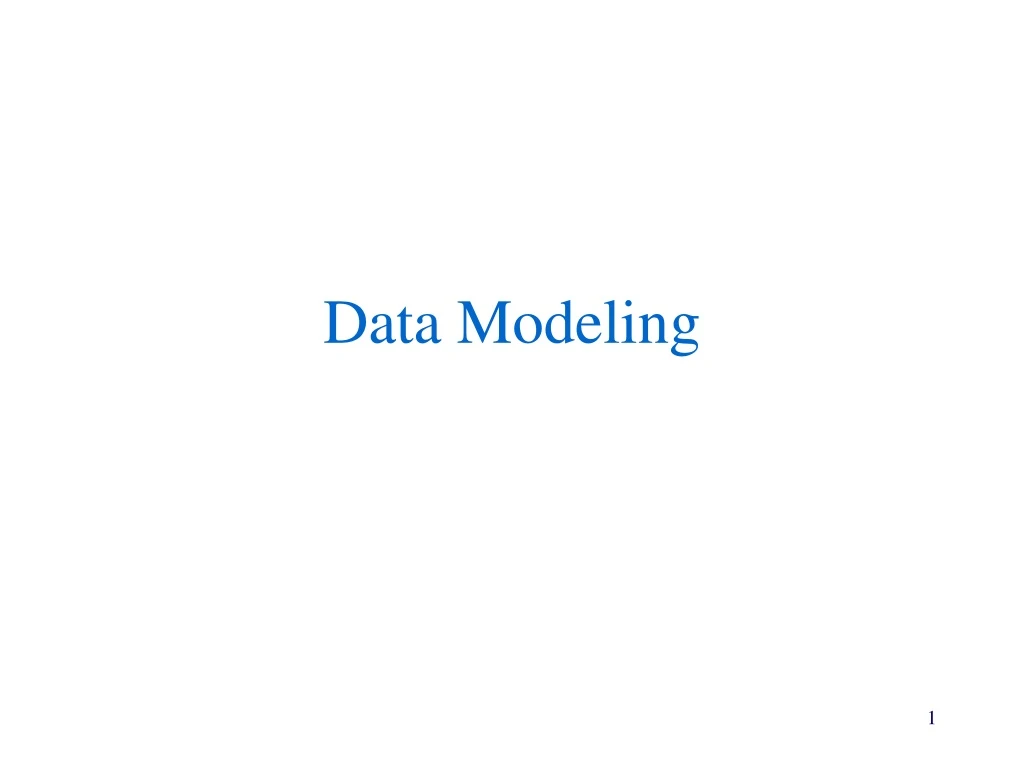 data modeling