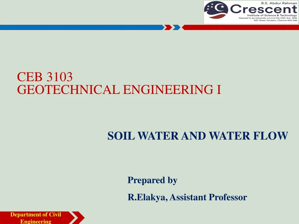 ceb 3103 geotechnical engineering i
