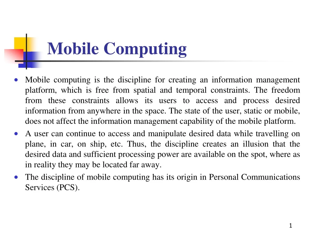 mobile computing