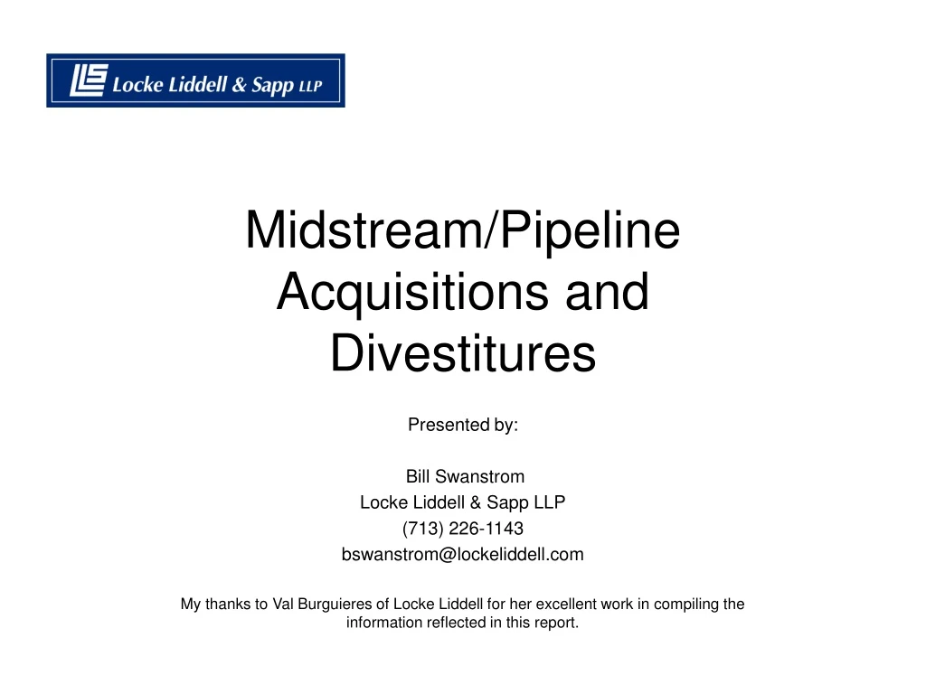 midstream pipeline acquisitions and divestitures