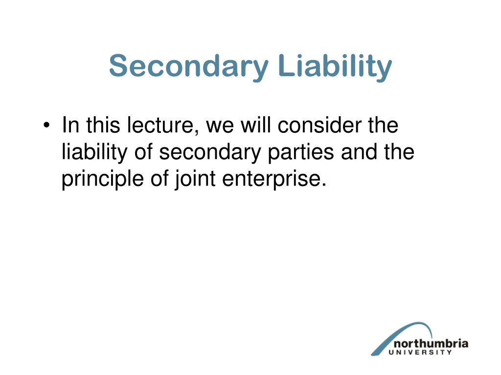 secondary liability