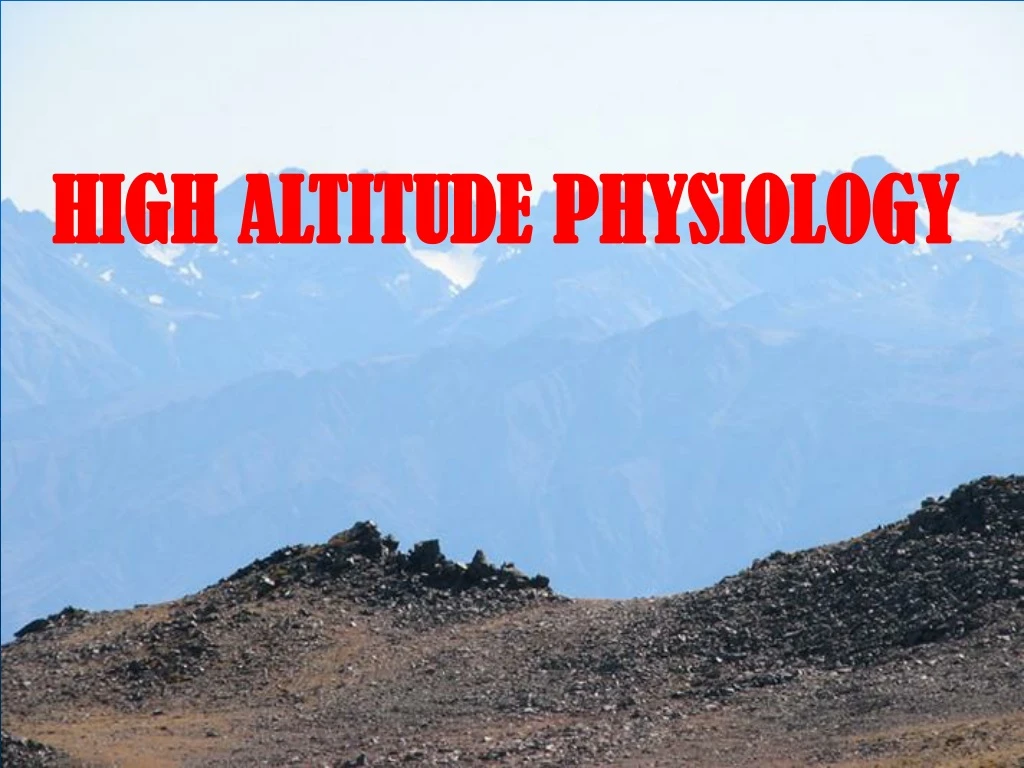 high altitude physiology