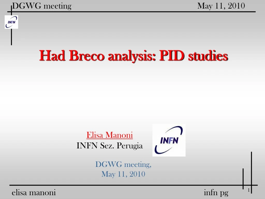 had breco analysis pid studies