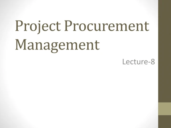 Project Procurement Management