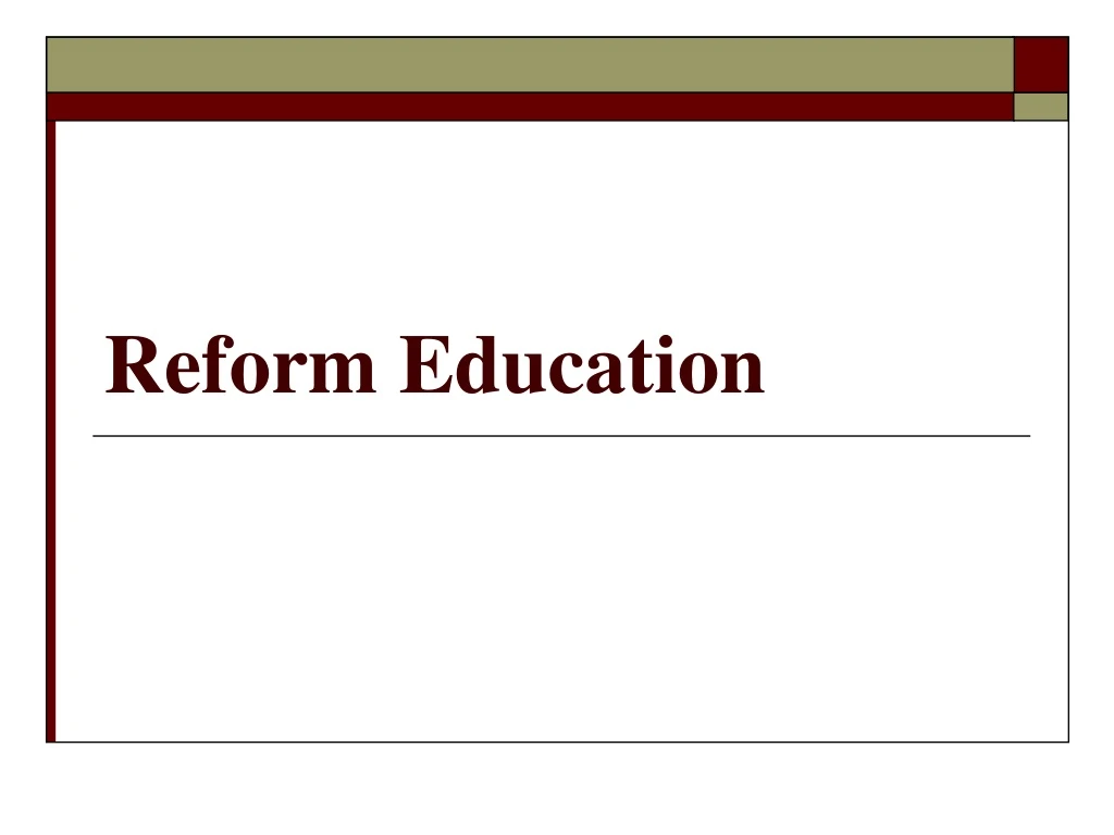 reform education