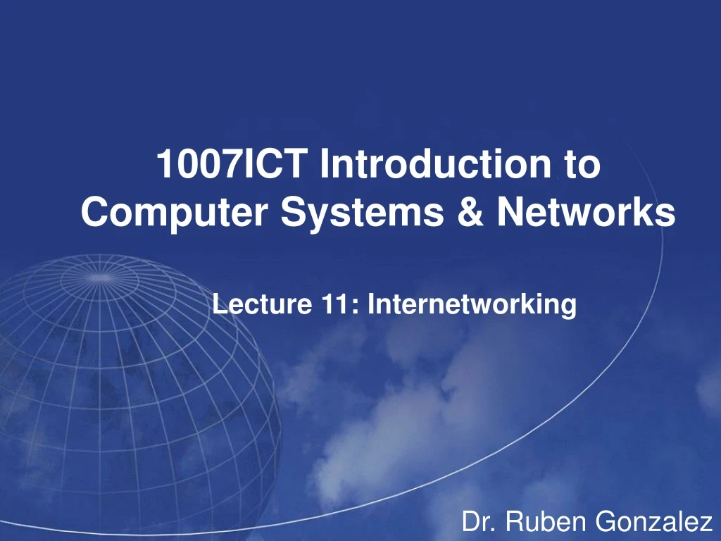 lecture 11 internetworking