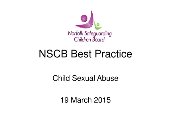 NSCB Best Practice