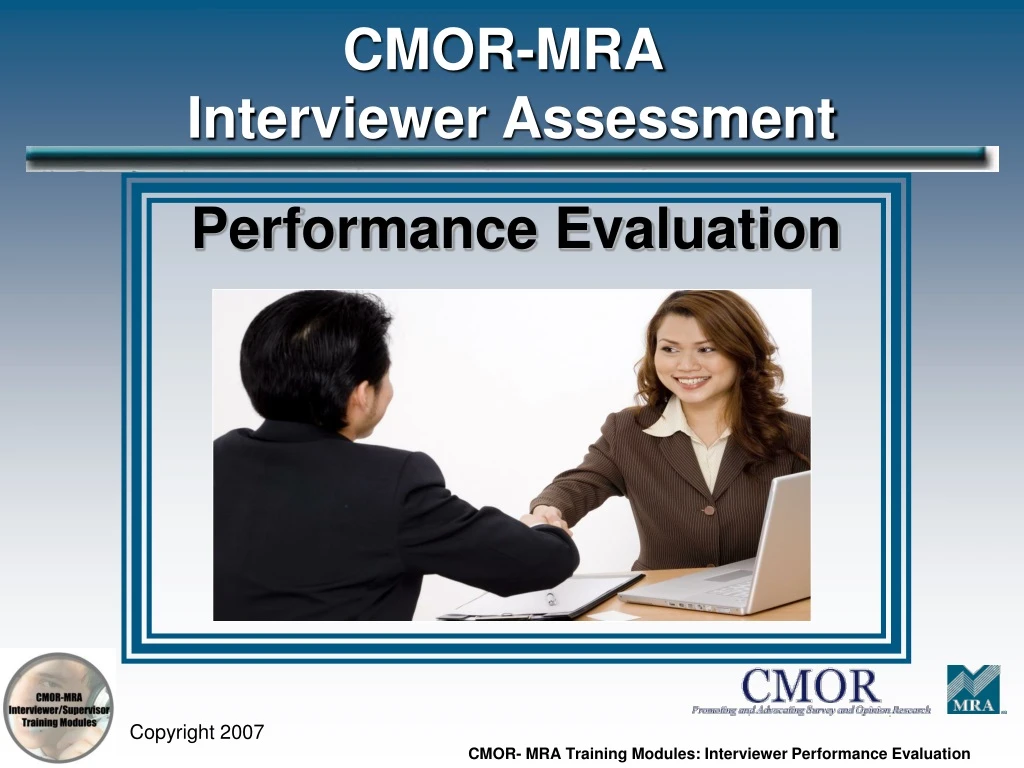 cmor mra interviewer assessment