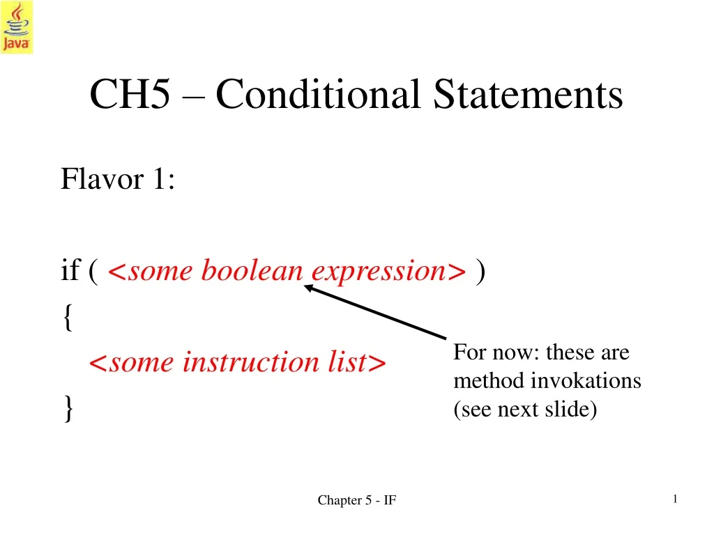 ch5 conditional statements