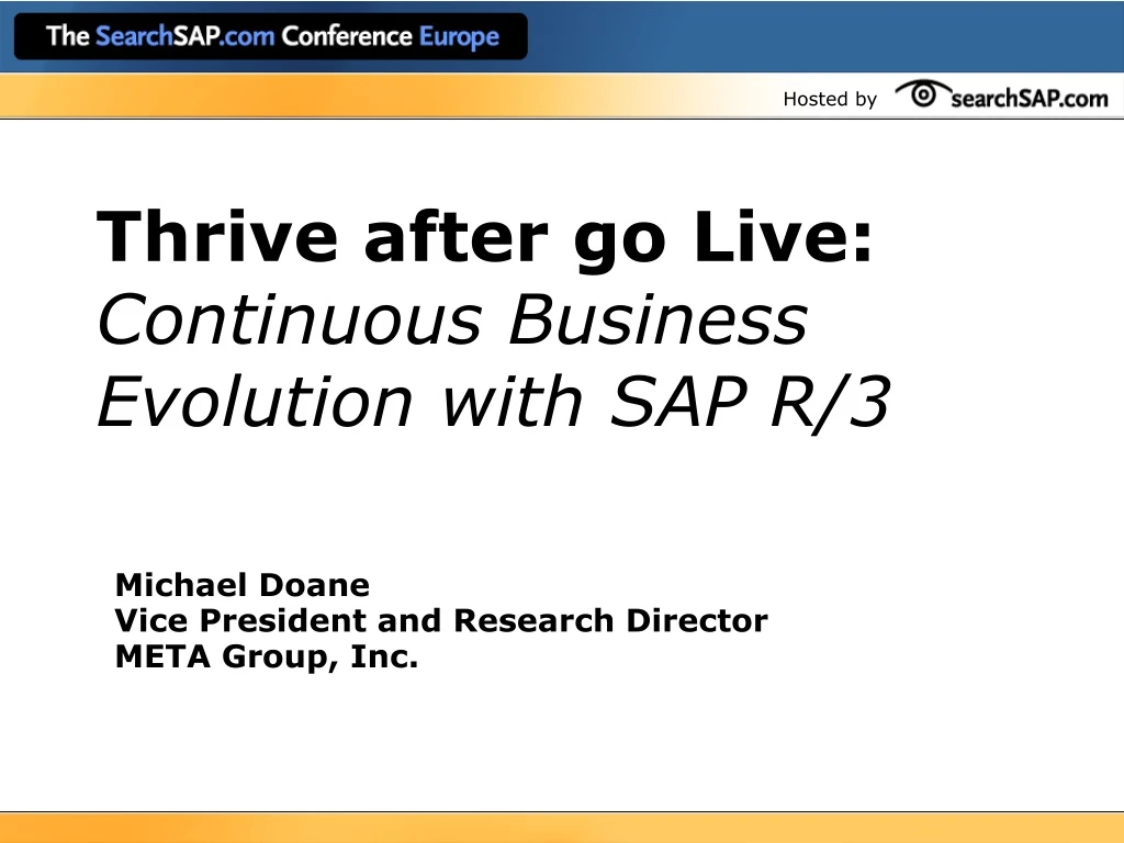 thrive after go live continuous business