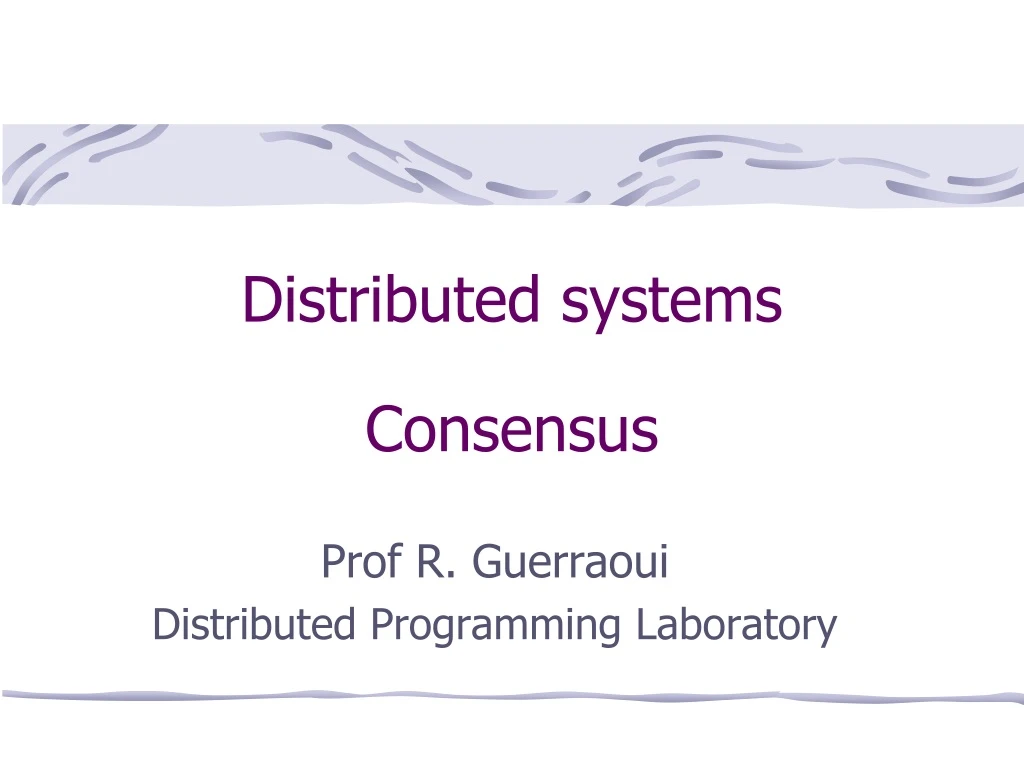 distributed systems consensus