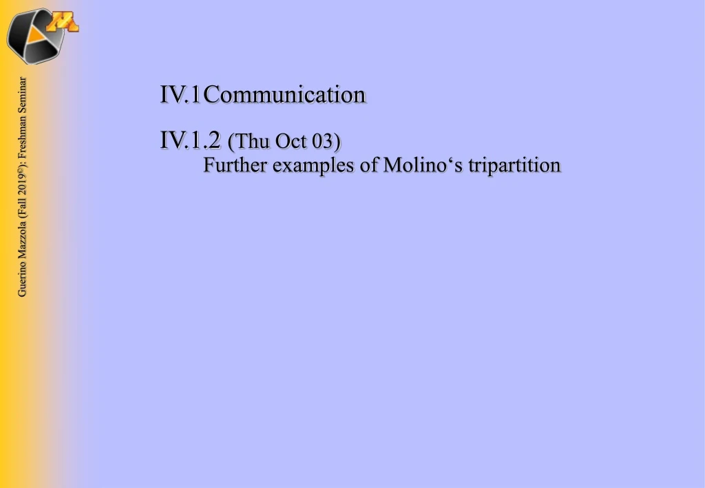 iv 1 communication iv 1 2 thu oct 03 further
